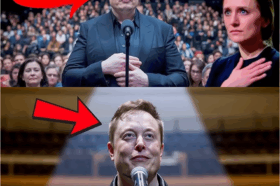 Elon Musk sobe ao palco em um show de talentos