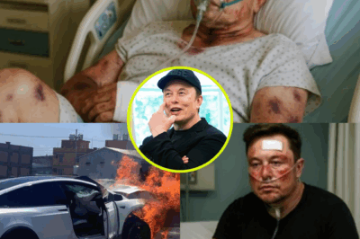 Unbelievable: Elon Musk narrowly escapes death as his Tesla Model X catches fire right after a birthday party.