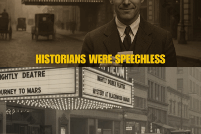 A man holds a ticket in 1914 and what appears in the photo is impossible.