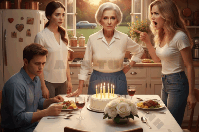 On my daughter-in-law’s birthday, right in my own home and at the dining table I had prepared, she calmly said, “I didn’t invite you, please step outside.” When I quietly sat down at the party I had been up since 5 a.m. preparing, she raised her voice and asked me to leave in front of all the guests, and the whole room fell silent at what I did next.