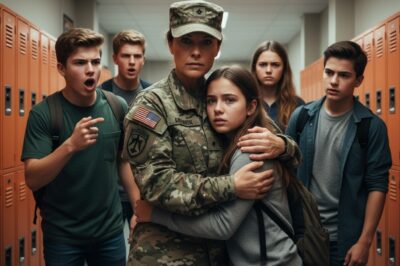 “The bullies picked the wrong person to mess with—they thought she was just a country girl, but when her twin sister showed up in military uniform, the whole hallway froze. No one suspected that the mysterious newcomer was a Delta Force legend, and what she did next not only stopped the attackers but gave the entire school an unforgettable lesson in respect, strength, and courage.”
