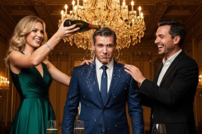 The CEO and his wife sneered at the quiet man in the simple suit. To humiliate him, they poured red wine on him in front of everyone. “Know your place,” she whispered. He just smiled, walked out, and made a call. And then their $800 million empire began to collapse.