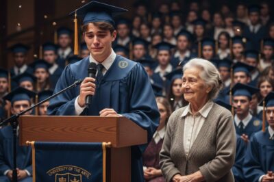 They mocked me for being the garbage man’s son — but at graduation, I grabbed the mic, said just one line… and the entire hall went silent before bursting into tears.