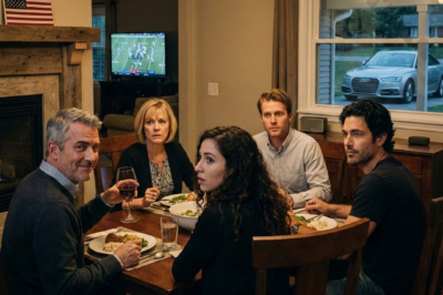 At our family dinner, my dad raised a glass to toast my older brother, calling him “the provider,” and everyone nodded like it was a truth that didn’t need debating. I smiled, waited for the applause to die down, then calmly said there was one detail everyone might want to take a second look at, because I’ve been covering $900 a month toward his Audi. No one stopped smiling, but the smiles tightened, and the whole room suddenly went quiet. That’s when the “provider” label started to sound… a lot more complicated.