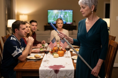 On Thanksgiving, my daughter-in-law handed me a mop right in front of everyone, and I understood exactly what she meant by it. I didn’t argue, and I didn’t make a scene. I stayed composed, kept my voice calm, and finished what needed to be done. Before I left, I placed a sealed envelope on the table, simple but deliberate. When she opened it later, she realized I had set a quiet boundary, and from that moment on, things would be different.