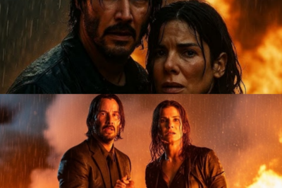 WHEN STEEL SCREAMED AND FLAMES ROARED: Inside the Day the Train Caught Fire and Keanu Reeves and Sandra Bullock Allegedly Turned Chaos Into Combat, Reviving a Bond Forged Under Pressure That Hollywood Never Managed to Contain — Our tabloid narrator hisses that this wasn’t heroics, it was survival psychology, two stars locked into instinctive trust as sparks flew, whispers of fear cutting through smoke, and a partnership so intense it blurred fiction and fate, leaving witnesses swearing the danger rewired their connection forever and made every later smile feel like a cover story