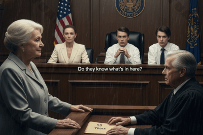 My daughter left her three boys with me “for two hours”, and fifteen years later she called it “kidnapping” while the judge was holding an envelope that could change everything.