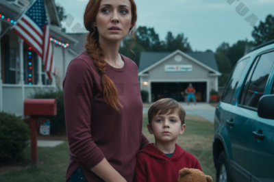 My six-year-old whispered, “Mom, I heard Dad talking this morning, and something felt off.” I didn’t confront anyone or start an argument. I took my son and stepped away from our quiet suburban home so we could breathe. A few hours later, I came back for some essentials and his favorite teddy bear. But what was sitting by the garage door made me stop cold, rethink everything, and choose my next move carefully.