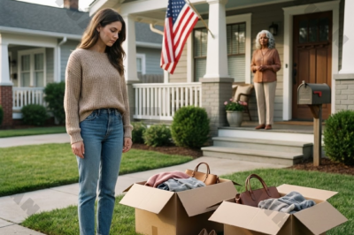 My son’s wife quietly changed the locks on my house while I was away, hoping she could live there without me. But the next morning she found all of her clothes, handbags, shoes, and personal belongings neatly packed into labeled boxes on the front lawn, and that calm little scene gently reminded everyone in the family that, on paper, the house was still in my name.