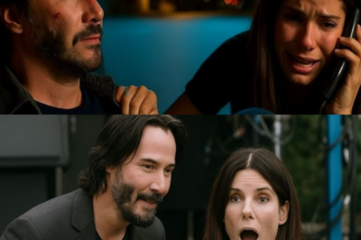 “Keanu Reeves 🚑 Crumpled on the Midnight Asphalt—And the Moment Sandra Bullock Threw Herself Into the Chaos That Exposed a Holiday Secret Hollywood Never Saw Coming” — Insiders swear the world tilted when Keanu lay broken under the streetlights, but it was Sandra’s frantic sprint toward him—shaking, shouting his name—that unleashed a whirlwind of buried emotions, old promises, and a Christmas twist insiders say could rewrite their entire Hollywood legend👇