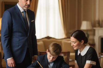 A billionaire returned home earlier than expected, never imagining that what he saw through the door—the lesson his employee was teaching his son—would leave him speechless and change his heart forever.