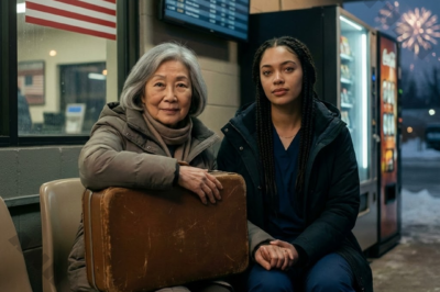 On New Year’s Eve, my daughter-in-law said, “We think you should move somewhere with more support. Things have changed a lot around here, and you won’t be comfortable like you used to be.” I didn’t argue. I packed a small bag, slipped out quietly, and ended up sitting at the bus station, trying not to fall apart. A young woman noticed, asked if I was okay, and stayed with me until I finally steadied myself. Then she made a soft phone call and said, “Dad… I found her. Yes, I’m sure.”