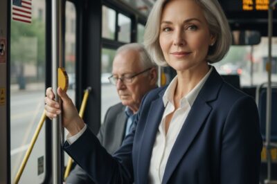 On the Way to Visit My Son at His Law Office, I Helped an Elderly Man on a Bus, Thinking It Was Just a Small, Ordinary Moment of Kindness, Until He Decided to Walk With Me Afterward, and the Unexpected Reaction on My Son’s Face When He Saw Him Quietly Standing There Gave New Meaning to a Day I Thought Would Be Completely Normal