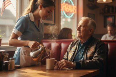 A young waitress noticed an elderly customer’s small daily habits and quietly changed his lonely routine with simple kindness and care. What happened after their unexpected friendship touched a distant family member, healed old regrets, and inspired a warm community where people finally felt seen, valued, and remembered, proving that attention, compassion, and small human connections can create powerful change in ordinary lives.
