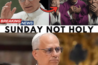 POPE LEO XIV DECLARES SUNDAY NO LONGER HOLY — MILLIONS OF CATHOLICS QUESTION THEIR FAITH In a stunning and unprecedented move, Pope Leo XIV announced that Sunday is no longer considered a holy day of obligation, sending shockwaves throughout the global Catholic community.