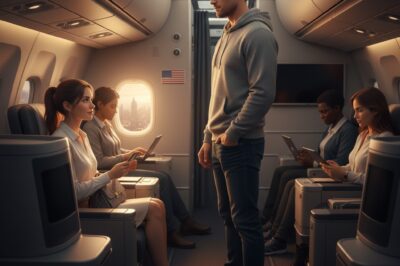 “He was suddenly pulled from seat 1A, and everyone—passengers and crew alike—immediately believed a woman’s claim, ignoring the ticket in his hand. Phones came out to livestream the moment, and security rushed in. But when he calmly took out his own phone and revealed what was on the screen, the situation flipped instantly, leaving everyone stunned and showing that first impressions can be dangerously misleading.”