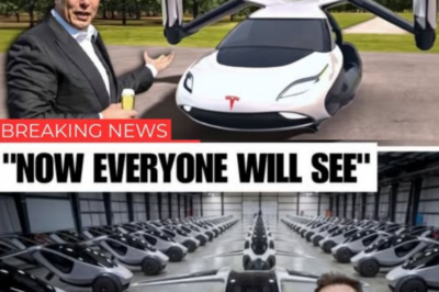 Gasps erupted across the test field the moment Tesla’s flying car lifted off—smooth, steady, and terrifyingly real.