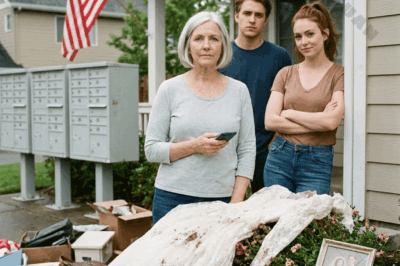 I came home and found my belongings scattered all over the yard. My daughter-in-law smirked and, in a commanding tone, said, “Clean it all up. My child needs a room of their own.” I didn’t yell or make a scene. I just looked her straight in the eyes and replied with one sentence, calm but crystal clear: “Then move one more thing out of my house.” In that moment, I knew it was time to set boundaries again and remind her who truly has the final say under this roof.