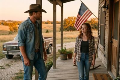 Late One Quiet Evening, a Young Woman Unexpectedly Showed Up on a Cowboy’s Porch, Speaking Softly as She Asked for Help — What Happened Next Turned an Ordinary Night on the Ranch Into a Powerful Story of Kindness, Courage, and One Man’s Choice to Stand by a Stranger and Make Sure She Was Safe When She Needed Someone the Most.