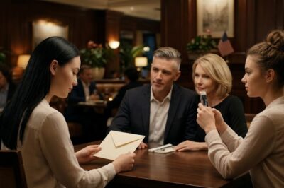 At my graduation dinner, my parents handed me an unexpected letter while my sister recorded the moment. I stayed calm, thanked them, and quietly walked away without causing a scene. What they didn’t realize was that an important opportunity already in motion was about to shift the mood in the room—and turn an awkward family moment into a story no one there would forget.