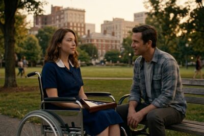 A Woman in a Wheelchair Sat Quietly on Her Own, Caught in a Thoughtful Moment as the World Moved Around Her. Just When It Felt Like No One Even Noticed, a Kind Single Father Stopped Nearby and Gently Sat Down Beside Her, Offering Simple Company and a Warm Conversation—And in That Small, Quiet Moment, Something Shifted, Turning an Ordinary Encounter into a Connection That Truly Meant Something