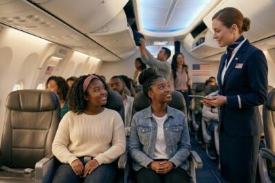 During an Awkward Seating Moment on a Commercial Flight, Two Young Passengers Quickly Caught the Attention of Nearby Travelers — Shortly After, the Mood in the Cabin Shifted When the Flight Captain Made a Calm Announcement That Helped Clear Things Up, Turning a Brief In-Flight Disagreement into a Story That Soon Had Many People Talking