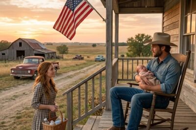 After a Challenging Time in His Life, a Quiet Cowboy Was Suddenly Caring for a Newborn Baby in a Silent House on the Edge of a Western Town — Just When the Evenings Started to Feel Too Quiet, Someone Unexpected Knocked on His Door With a Simple Basket of Food, Setting in Motion a Moment That Would Slowly Change Both of Their Lives