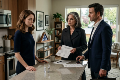 My mother-in-law showed up with a notary, holding the will in her hand and speaking with the kind of certainty that made it seem like everything had already been decided: “This apartment belonged to my son, so now it belongs to me. You have one hour to pack your things.” I had almost decided to stay silent, pack up, and leave. But when I looked closely at the paper she handed me, I suddenly noticed one detail powerful enough to turn the whole story upside down.