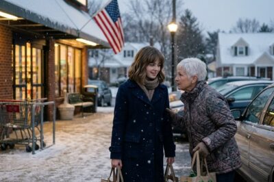 I helped an elderly woman with her groceries during a snowstorm, thinking it was just a small act of kindness. Before we parted ways, she said something that caught me off guard — but I didn’t think much of it at the time.  Later that night, something made me pause. And by morning, small details outside my home started to stand out… quietly leading me to realize that things weren’t exactly what I had assumed.