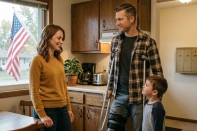 I Let a Homeless Man with a Leg Brace Stay for One Night Because My Son Kept Watching Him Out in the Cold. I Thought It Was Just a Small Act of Kindness and That He’d Be Gone by the Time I Got Home. But What Happened After I Left for Work That Day Changed the Way I See Strangers, Compassion, and the Quiet Lessons Our Children Bring into Our Lives.