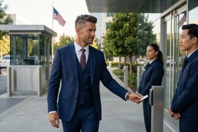 A Business Owner Arrived at His Own Property and Was Met by Staff Checking Access — But the Situation Quickly Shifted When He Calmly Introduced Himself and Confirmed His Ownership, Turning a Simple Interaction Into a Meaningful Reminder About Respect, Clear Communication, and the Importance of Keeping an Open Mind