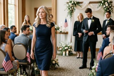 My son asked me to step outside at his wedding, and as I walked away, his phone suddenly started vibrating inside his tux—pulling his attention back and shifting the moment as guests noticed a subtle change in the atmosphere.