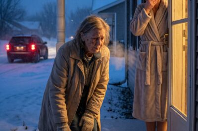 I opened my door at 5:30 a.m. in minus 38 degrees, and she was there. My 78-year-old grandma stood trembling beside two suitcases as my parents’ SUV disappeared into the dark. “Sorry to bother you, sweetheart,” she whispered. I should have fallen apart. Instead, I made one call. Two weeks later, they were outside my house screaming, “Open this door right now!” They thought leaving her there was the end of it. They were wrong.