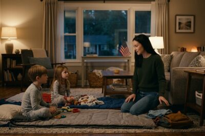 “Your sister’s family can take the guest room—your kids can stay here,” Mom said as she set two sleeping bags beside my six-year-old, while my sister casually mentioned a hotel might have been easier. I looked at my children, quietly told them to grab their things, and we headed out that evening—over the next few days, everything started to fall into a direction none of us really expected