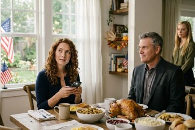 During Thanksgiving Dinner, My Dad Unexpectedly Created a Slightly Awkward Moment Just as My Phone Kept Buzzing—But What Happened Next Quietly Shifted the Atmosphere, Leading Everyone at the Table to Pause, Reflect, and See the Evening in a More Understanding Way