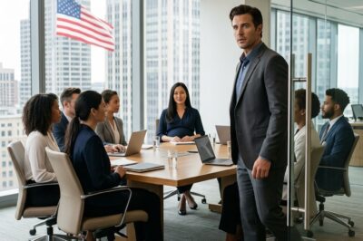 After a long night that gave him time to think, he walked into his morning meeting expecting a normal day. But when he realized his pregnant wife was actually the company’s owner, it shifted how he saw trust, responsibility, and priorities—turning an ordinary workday into a meaningful moment that quietly reshaped their relationship and the company’s future.