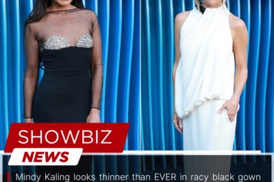 Mindy Kaling looks thinner than EVER in racy black gown as she joins glam Kate Hudson at Running Point season two premiere