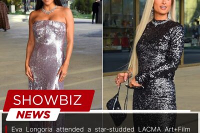 Eva Longoria attended a star-studded LACMA Art+Film Gala in Los Angeles alongside Paris Hilton and Heidi Klum, turning heads on the red carpet.
