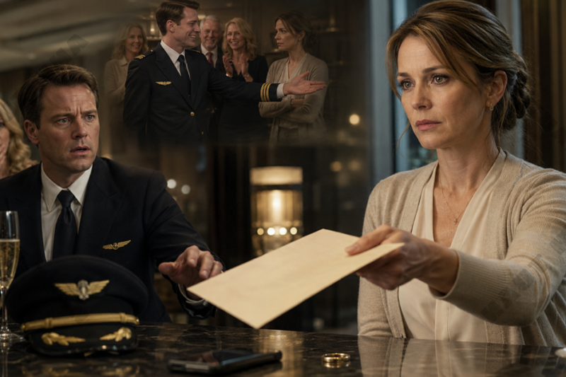 I used my entire life savings to lift my husband into the sky, and he used his first pilot uniform to push me out of his life. In front of his family, he said I “no longer fit into his luxury lifestyle.” I didn’t cry, and I didn’t argue. I simply placed the letter from the airline on the table, and his hand began to shake.